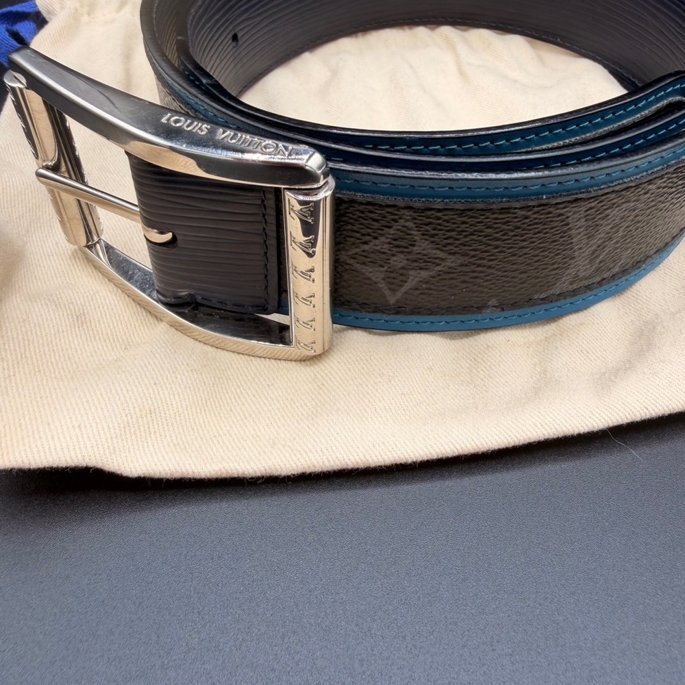 Louis Vuitton Monogram Eclipse Ceinture Belt 90/36 w/ Dustbag